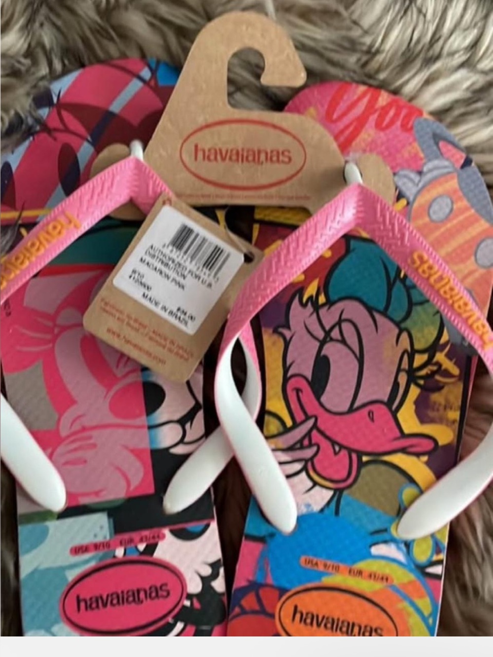 Havaianas Daisy Duck Pink Multicolor Adult Unisex Sandals